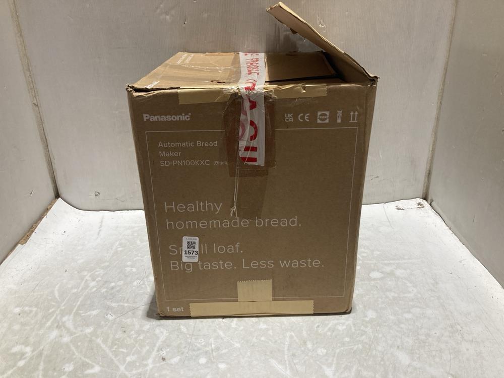 Lot 1573  
            Chesterfield SR45 - Parcel Delivery Only 

                
PANASONIC AUTOMATIOC BREAD MAKER SD-PN100KXC (LOCATION: A3)