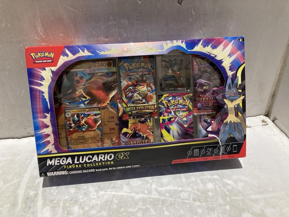 Lot 1575  
            Chesterfield SR45 - Parcel Delivery Only 

                
POKEMON TCG MEGA LUCARIO EX FIGURE COLLECTION (LOCATION: A3)