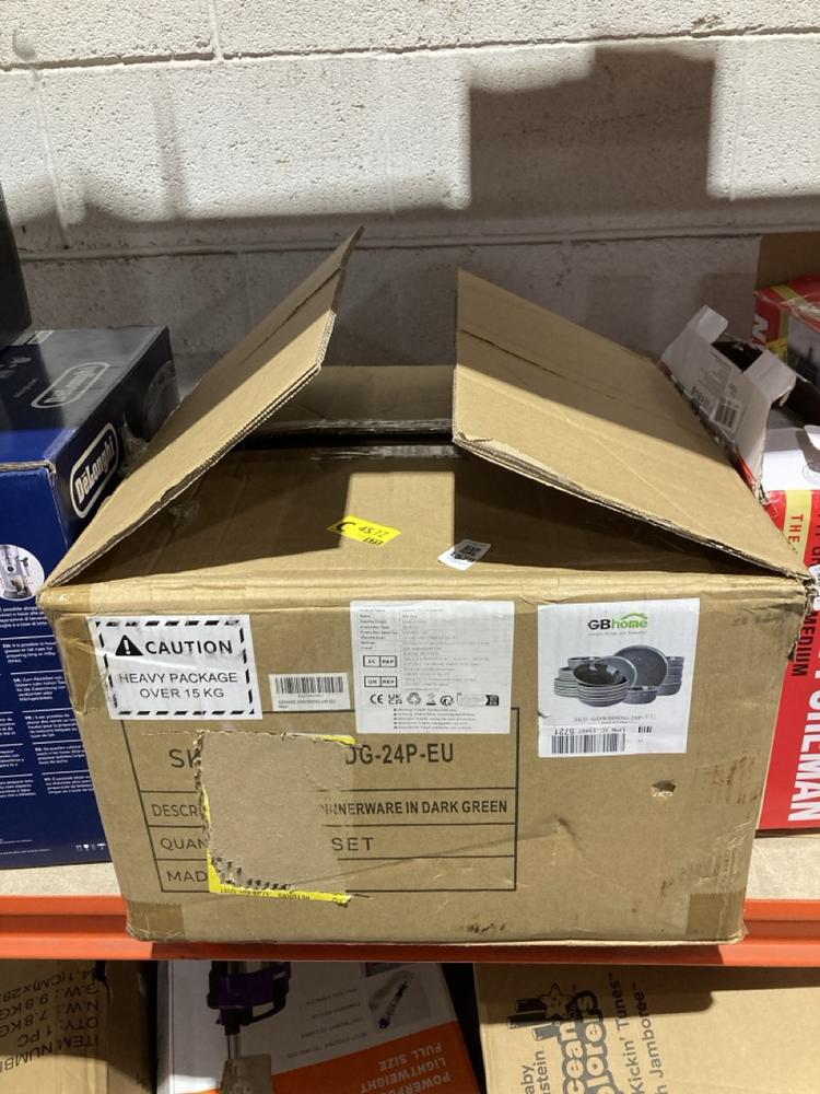 Lot 1579  
            Chesterfield SR45 - Parcel Delivery Only 

                
GBHOME CERAMIC DINNERWARE SET GDW009DG-24P-EU (LOCATION: A3)