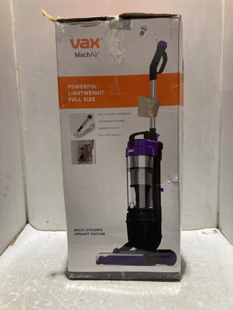 Lot 1585  
            Chesterfield SR45 - Parcel Delivery Only 

                
VAX MACH AIR UPRIGHT VACUUM CLEANER (LOCATION: A3)