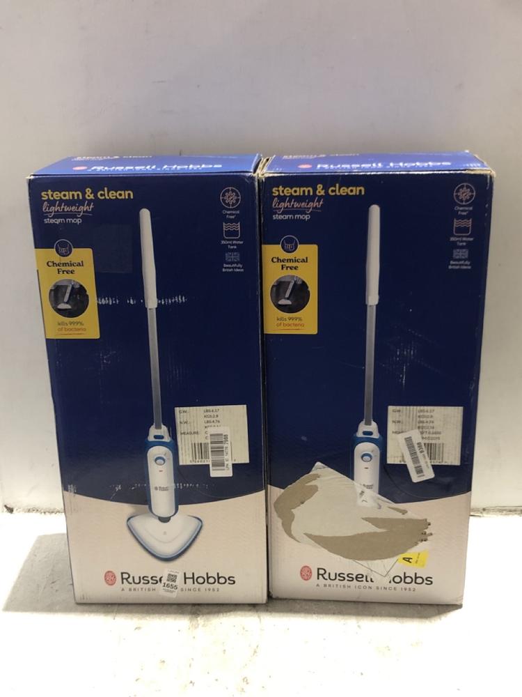 Lot 1655  
            Chesterfield SR45 - Parcel Delivery Only 

                
2 X RUSSELL HOBBS STEAM MOPS (LOCATION: A5)