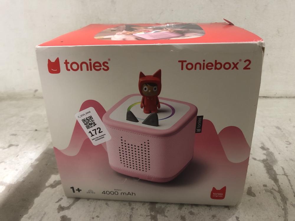 Lot 172  
            Chesterfield SR45 - Parcel Delivery Only 

                
TONIES TONIEBOX 2 (LOCATION: F4)