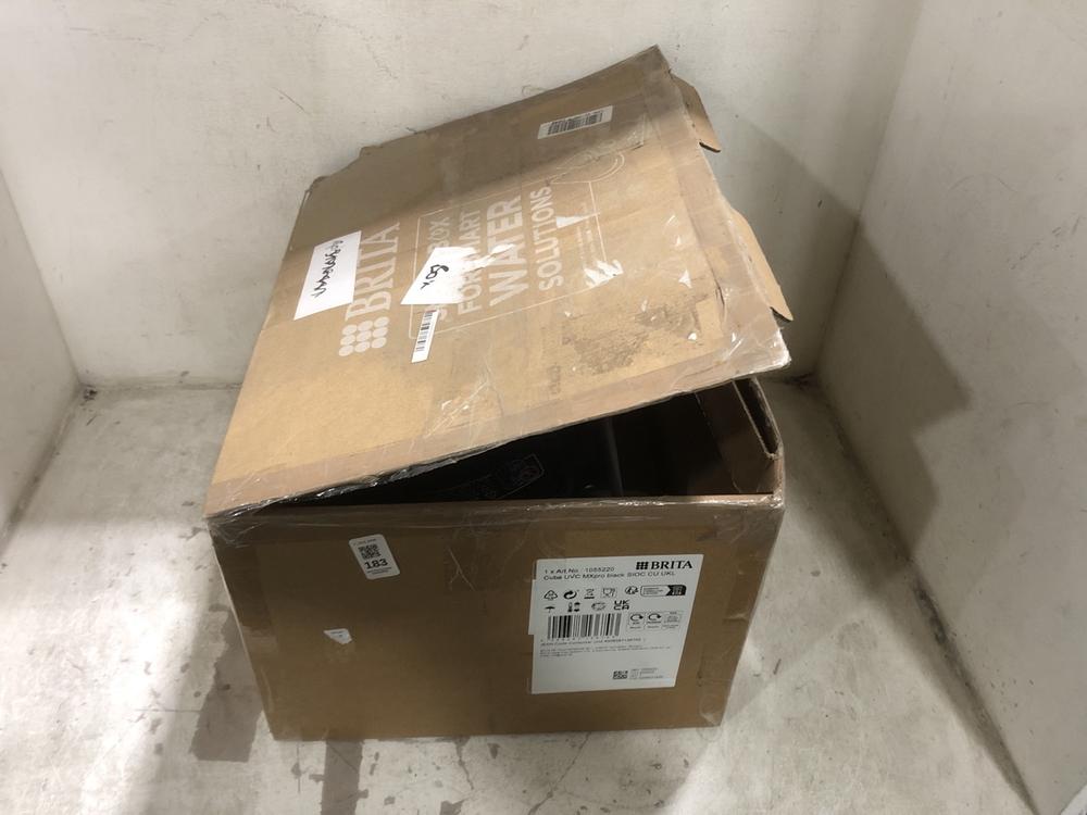 Lot 183  
            Chesterfield SR45 - Parcel Delivery Only 

                
BRITA CUBE UVC MXPRO BLACK (LOCATION: F4)