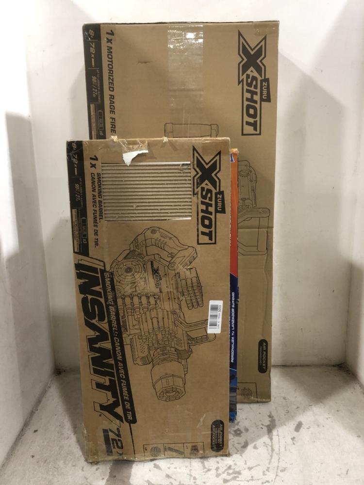 Lot 199  
            Chesterfield SR45 - Parcel Delivery Only 

                
3X ASSORTED TOYS TO INCLUDE NERF LOADOUT ARCTIC ZERO STRIKER (LOCATION: F5)