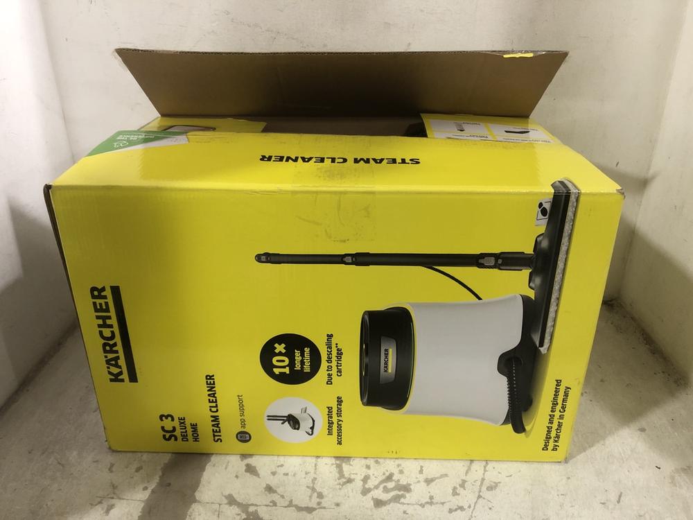 Lot 204  
            Chesterfield SR45 - Parcel Delivery Only 

                
KARCHER SC3 DELUXE HOME STEAM CLEANER (LOCATION: F5)