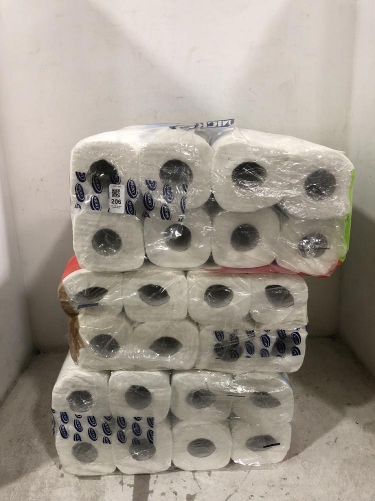 Lot 206  
            Chesterfield SR45 - Parcel Delivery Only 

                
3X NICKY SOFT TOUCH TOILET ROLL MEGA PACK 32 ROLLS (LOCATION: F5)