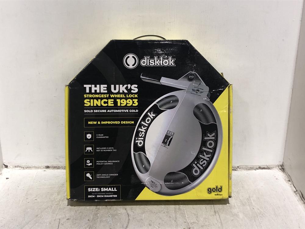 Lot 27  
            Chesterfield SR45 - Parcel Delivery Only 

                
GOLD EDITION DISKLOK SOLD SECURE AUTOMOTIVE GOLD SMALL 35CM -39CM ORIGINAL RRP £1...
