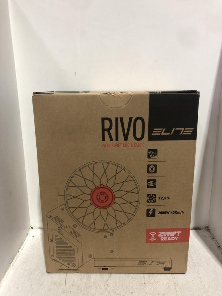 Lot 34  
            Chesterfield SR45 - Parcel Delivery Only 

                
ELITE RIVO TURBO TRAINER WITH ZWIFT COG & CLICK ORIGINAL RRP £499 (LOCATION: B1)