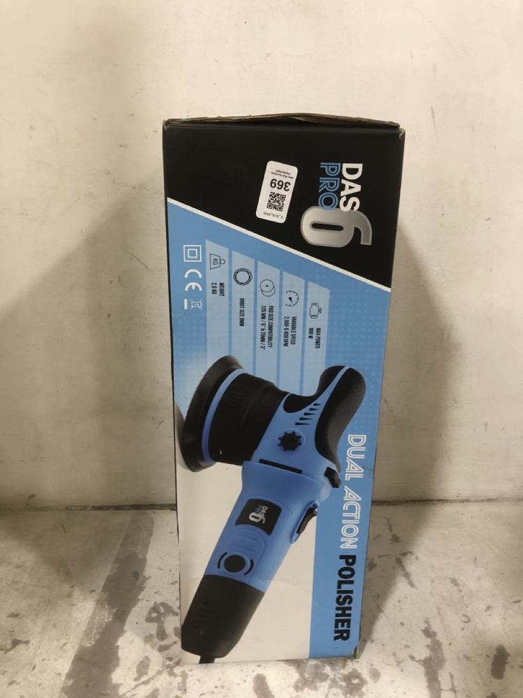 Lot 369  
            Chesterfield SR45 - Parcel Delivery Only 

                
DAS PRO 6 DUAL ACTION POLISHER (LOCATION: F7)