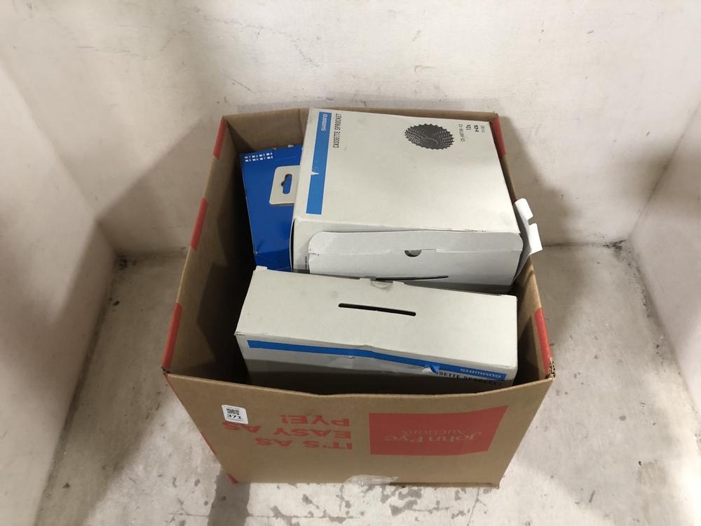 Lot 371  
            Chesterfield SR45 - Parcel Delivery Only 

                
7X ASSORTED SHIMANO PARTS TO INCLUDE SHIMANO CASSETTE SPROCKET CS-M6100 12S 10-51...