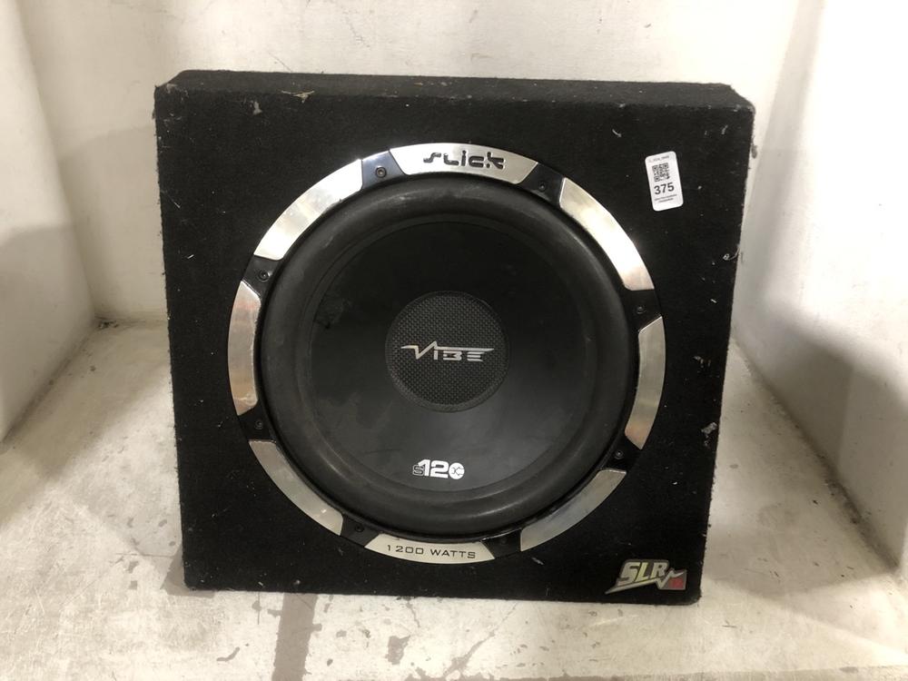 Lot 375  
            Chesterfield SR45 - Parcel Delivery Only 

                
VIBE SLICK 12 SUBWOOFER SLR 12 ORIGINAL RRP £180 (LOCATION: F7)