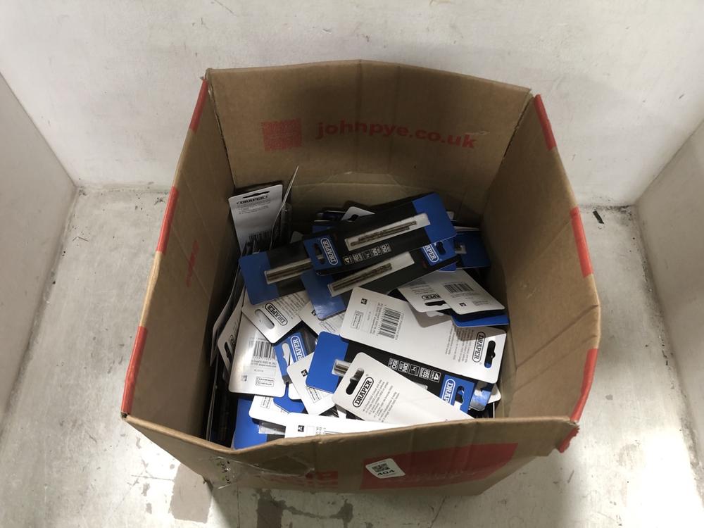 Lot 404  
            Chesterfield SR45 - Parcel Delivery Only 

                
BOX OF ASSORTED DRAPER DRILL BITS TO INCLUDEDRAPER 4MM METAL DRILL BIT 71257 (LOC...
