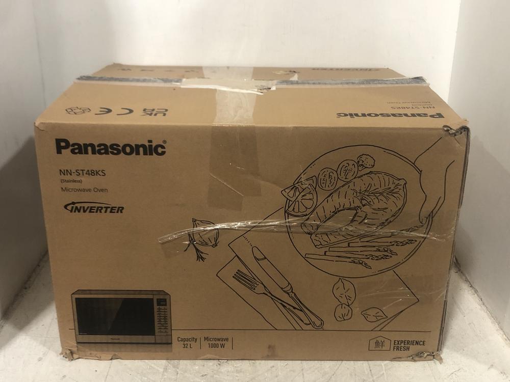 Lot 471  
            Chesterfield SR45 - Parcel Delivery Only 

                
PANASONIC MICROWAVE OVEN MM-ST48KS (LOCATION: E1)
