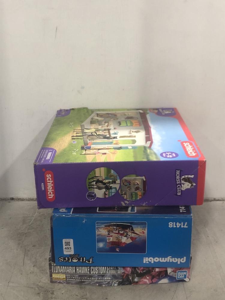 Lot 493  
            Chesterfield SR45 - Parcel Delivery Only 

                
3X ASSORTED TOYS TO INCLUDE PLAYMOBI PIRATES 71418 (LOCATION: E2)