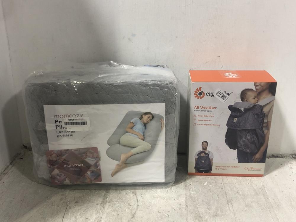 Lot 514  
            Chesterfield SR45 - Parcel Delivery Only 

                
ERGOBABY ALL WEATHER BABY CARRIER TO INCLUDE MOMCOZY PREGNANCY PILLOW (LOCATION: E2)