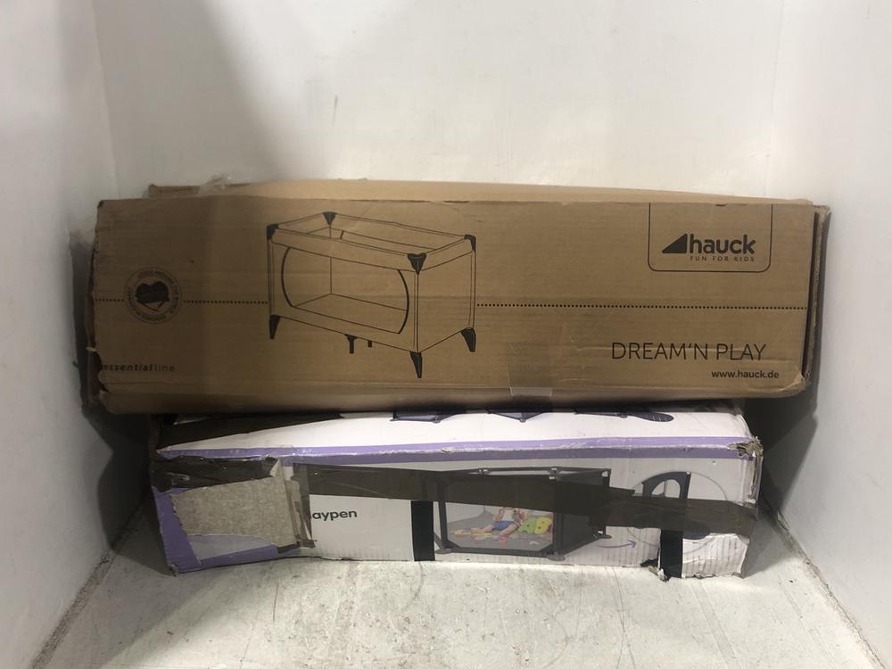 Lot 515  
            Chesterfield SR45 - Parcel Delivery Only 

                
HAUCK DREAM N PLAY TEAVE; COT TO INCLUDE BABYLO SAFE N SECURE PLAY PEN (LOCATION:...