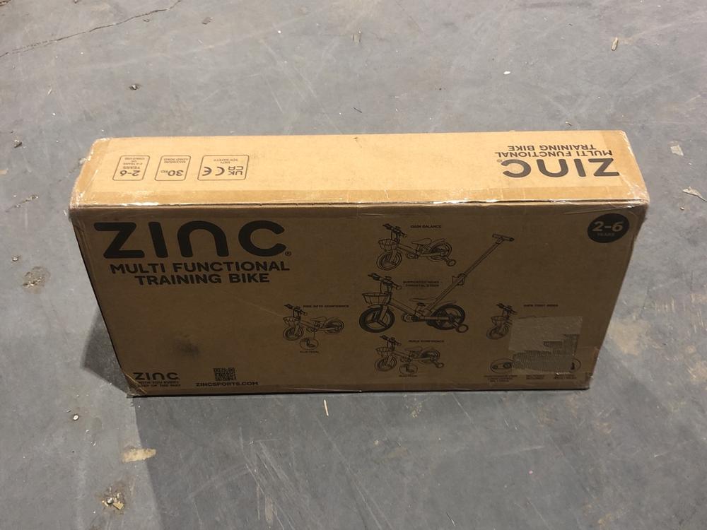 Lot 51  
            Chesterfield SR45 - Parcel Delivery Only 

                
ZINC MULTI FUNCTIONAL TRAINING BIKE 12 INCH WHEEL SIZE 3 - 6 YEARS OLD ORIGINAL R...