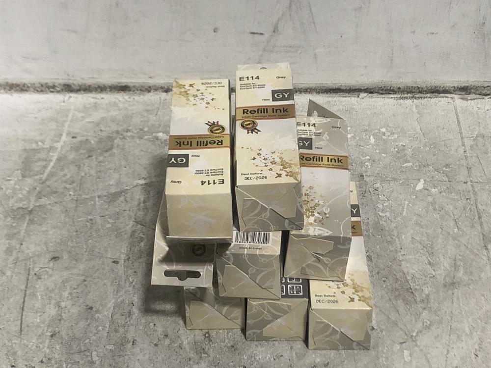 Lot 525  
            Chesterfield SR45 - Parcel Delivery Only 

                
8X REFILL INK INKJET CARTRIDGE REFILL SYSTEM GREY 70ML (LOCATION: E3)
