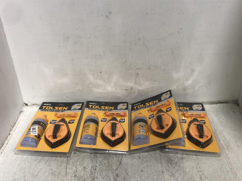 Lot 574  
            Chesterfield SR45 - Parcel Delivery Only 

                
4X TOLSEN CHALK LINE REEL SET 42013 (LOCATION: E3)