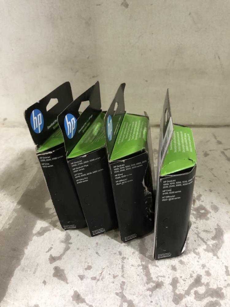 Lot 591  
            Chesterfield SR45 - Parcel Delivery Only 

                
4X ASSORTED HP INK CARTRIDGES TO INCLUDE HPN 301 BLACK +301 TRI-COLOUR INK CARTRI...