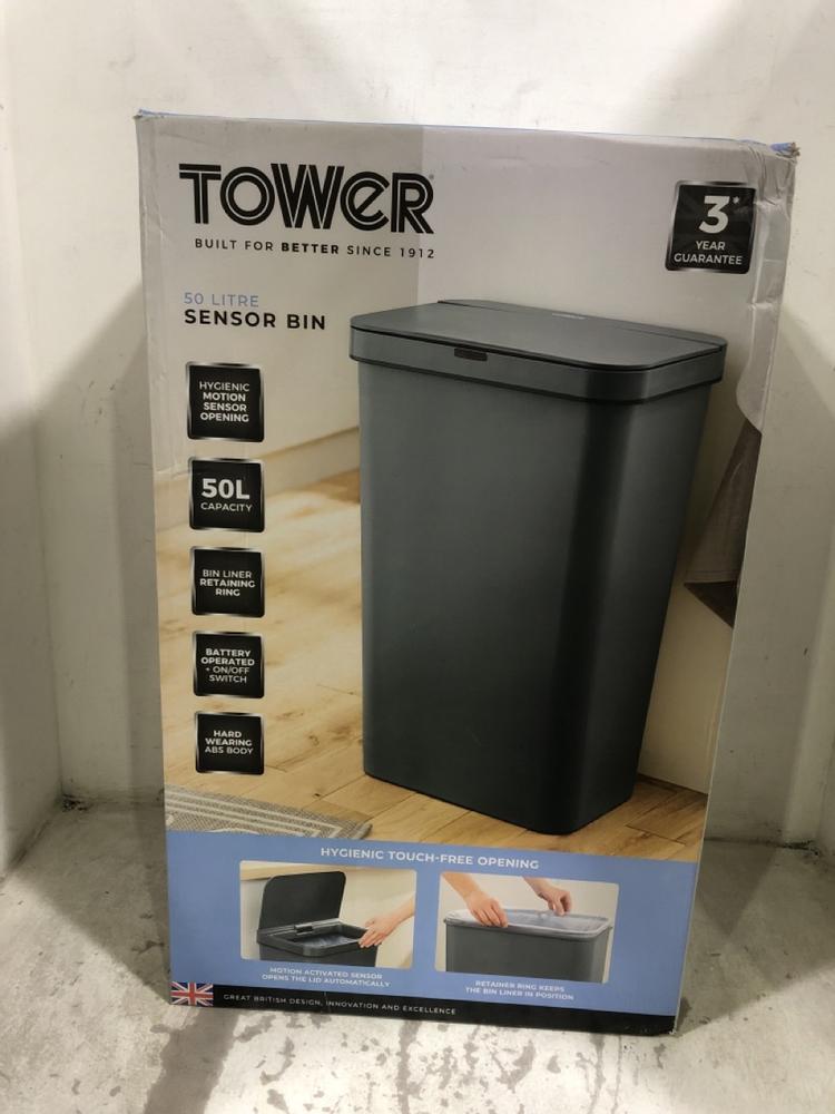 Lot 599  
            Chesterfield SR45 - Parcel Delivery Only 

                
TOWER 50 LITRE SENSOR BIN (LOCATION: E4)