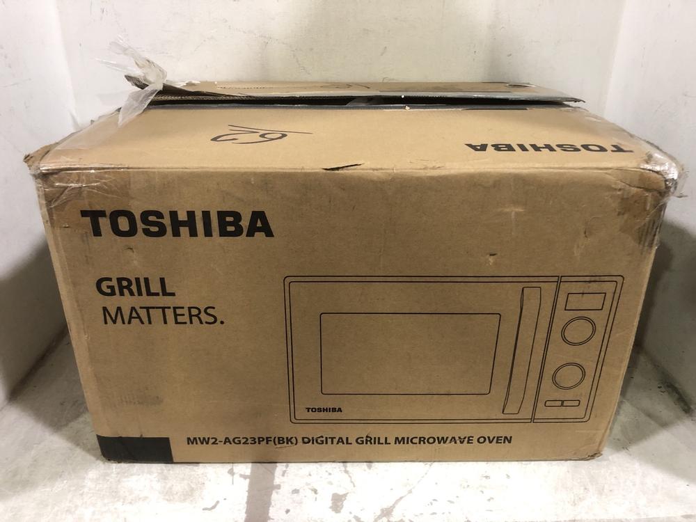 Lot 600  
            Chesterfield SR45 - Parcel Delivery Only 

                
TOSHIBA MICROWAVE OVEN MW2-AG23PF(BK) (LOCATION: E4)