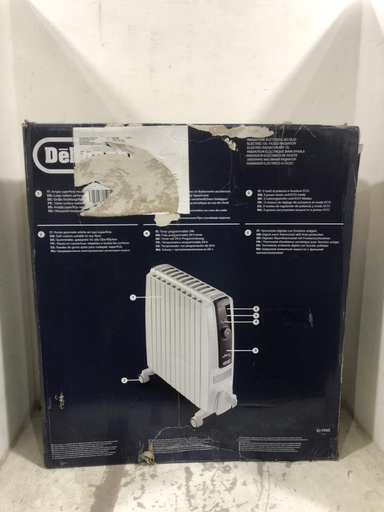Lot 604  
            Chesterfield SR45 - Parcel Delivery Only 

                
DELONGHI DRAGON 4 PRO ELECTRIC OIL FILLED RADIATOR (LOCATION: E4)