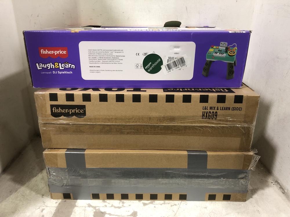 Lot 609  
            Chesterfield SR45 - Parcel Delivery Only 

                
3X ASORTED TOYS TO INCLUDE FISHER PRICE LAUGH AND LEARN ACTIVITY SET (LOCATION: E5)