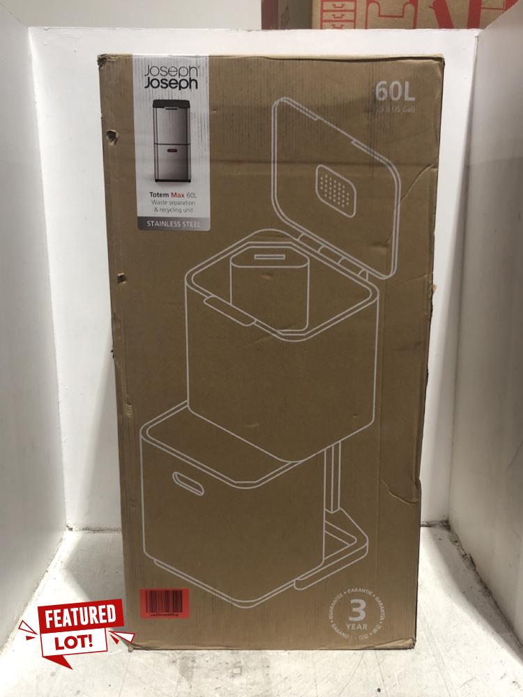 Lot 60  
            Chesterfield SR45 - Parcel Delivery Only 

                
JOSEPH JOSEPH INTELLIGENT WASTE 60L ORIGINAL RRP £229 (LOCATION: B2)