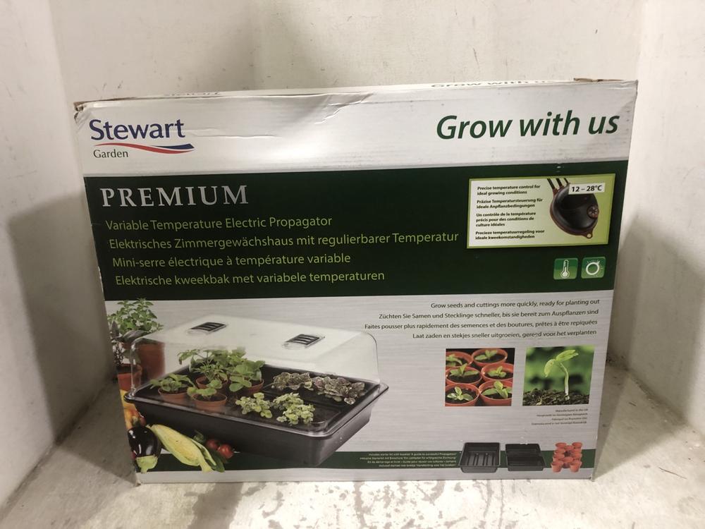Lot 610  
            Chesterfield SR45 - Parcel Delivery Only 

                
STEWART GARDEN PREMIUM VARIABLE TEMPATURE ELECTRIC PROPAGATOR (LOCATION: E5)