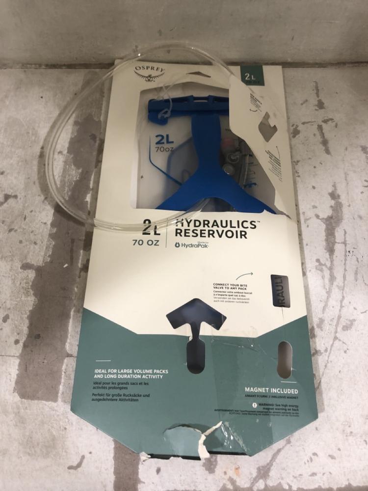 Lot 636  
            Chesterfield SR45 - Parcel Delivery Only 

                
OSPREY 2L HYDRAULICS RESERVOIR HYDRAPAK (LOCATION: E6)