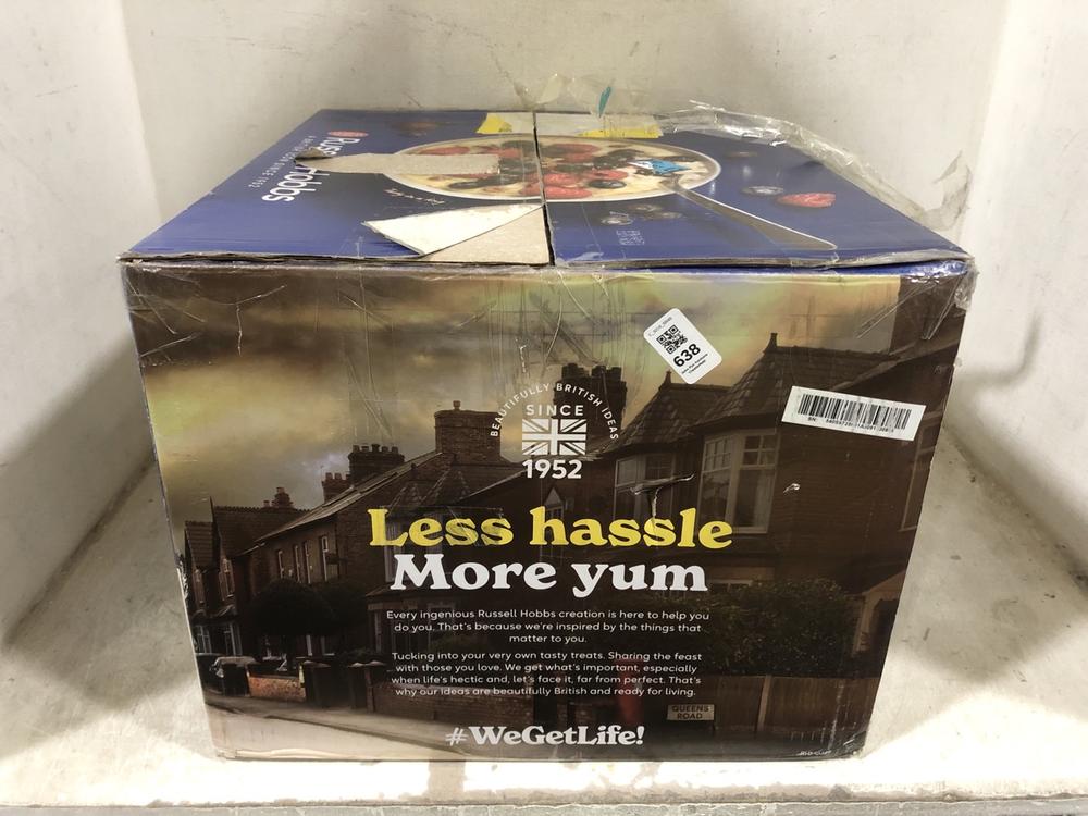 Lot 638  
            Chesterfield SR45 - Parcel Delivery Only 

                
RUSSELL HOBBS MANUAL 20 LITRE MICROWAVE (LOCATION: E6)