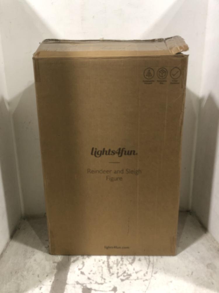 Lot 650  
            Chesterfield SR45 - Parcel Delivery Only 

                
LIGHTS4FUN REINDEER AND SLEIGH FIGURE (LOCATION: E6)