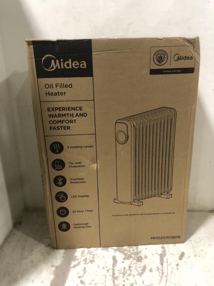 Lot 668  
            Chesterfield SR45 - Parcel Delivery Only 

                
MIDEA OIL FILLED HEATER (LOCATION: E7)