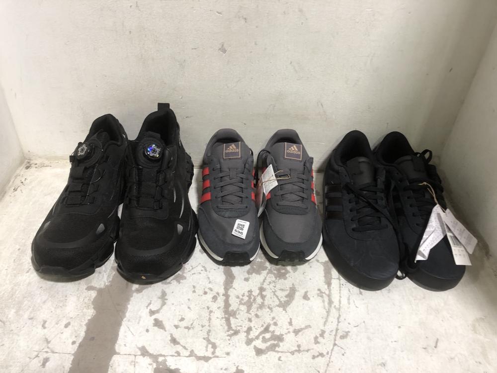 Lot 696  
            Chesterfield SR45 - Parcel Delivery Only 

                
3X ASSORTED TRAINER TO INCLUDE ADIDAS VL COURT 3.0 UK SIZE 10 (LOCATION: E8)