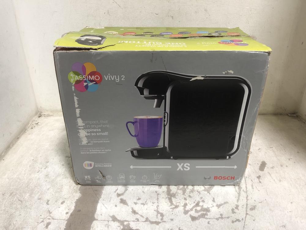 Lot 702  
            Chesterfield SR45 - Parcel Delivery Only 

                
BOSCH TASSIMO VIVY 2 (LOCATION: E8)