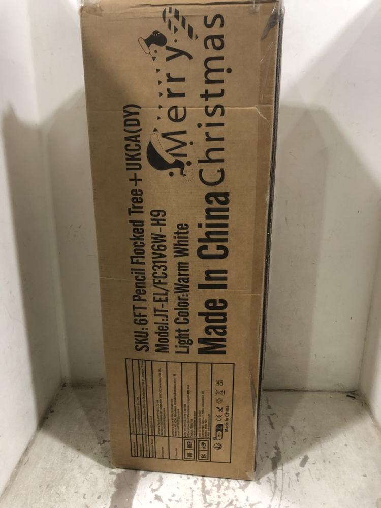 Lot 726  
            Chesterfield SR45 - Parcel Delivery Only 

                
6FT PENCIL FLOCKED TREE FOR CHRISTMAS (LOCATION: E9)