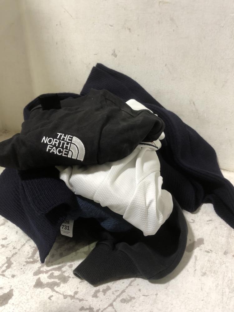 Lot 731  
            Chesterfield SR45 - Parcel Delivery Only 

                
5X ASSORTED BRANDED CLOTHINGTO INCLUDE THE NORTH FACE BLACK TSHIRT UK M WOMENS (L...