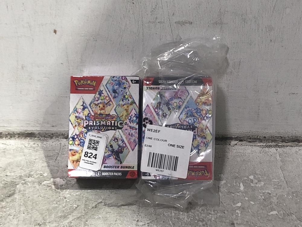 Lot 824  
            Chesterfield SR45 - Parcel Delivery Only 

                
2X POKEMON PRISMATIC EVOLUTIONS BOOSTER BUNDLE (LOCATION: D1)