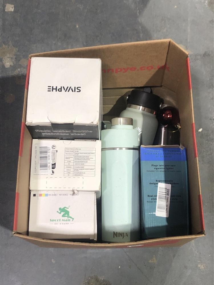 Lot 827  
            Chesterfield SR45 - Parcel Delivery Only 

                
BOX OF ASSORTED BOTTLES TO INCLUDE NINJA THIRSTI (LOCATION: D1)