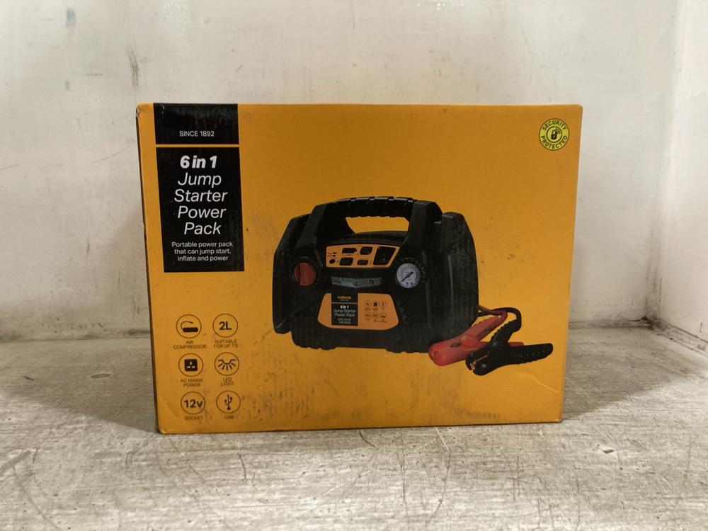 Lot 846  
            Chesterfield SR45 - Parcel Delivery Only 

                
6 IN 1 JUMP STARTER POWER PACK (LOCATION: D2)