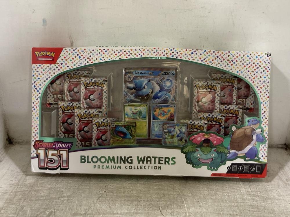 Lot 849  
            Chesterfield SR45 - Parcel Delivery Only 

                
POKEMON BLOOMING WATERS PREMIUM COLLECTION SCARLET & VIOLET 151 TRADING CARD BOX ...