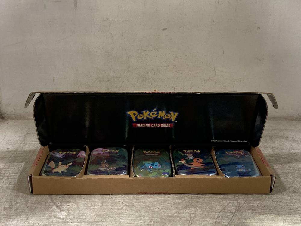 Lot 850  
            Chesterfield SR45 - Parcel Delivery Only 

                
KANTO FRIENDS MINI TINS 5 PACK BUNDLE (LOCATION: D2)