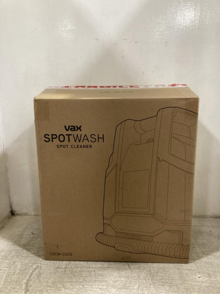 Lot 851  
            Chesterfield SR45 - Parcel Delivery Only 

                
VAX SPOTWASH SPOT WASHER ORIGINAL RRP £129 (LOCATION: D2)
