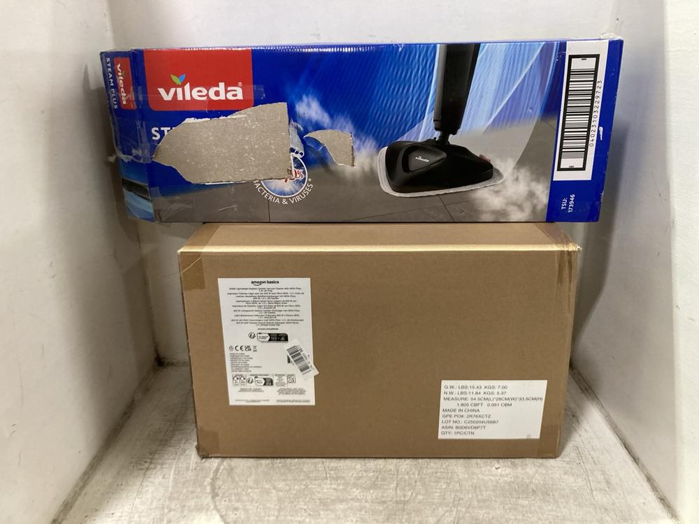 Lot 852  
            Chesterfield SR45 - Parcel Delivery Only 

                
ANJI VACUUM CLEANER TO INCLUDE VIELDA STEAM PLUS 173946 (LOCATION: D3)