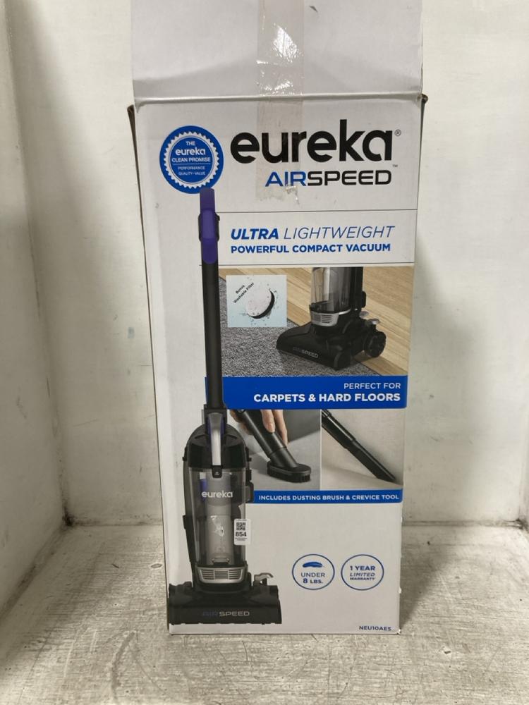 Lot 854  
            Chesterfield SR45 - Parcel Delivery Only 

                
EUREKA AIR SPEED ULTRA LIGHT WEIGHT VACUUM CLEANER (LOCATION: D3)