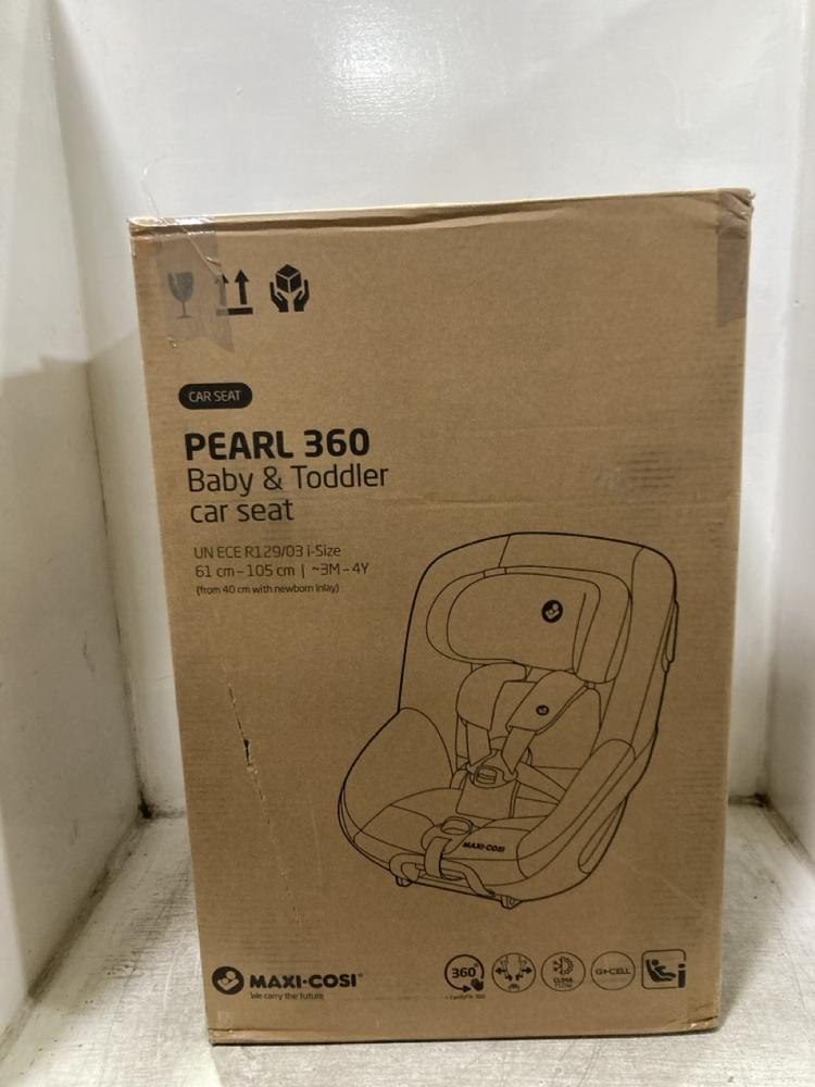 Lot 857  
            Chesterfield SR45 - Parcel Delivery Only 

                
MAXI.COSI PEARL 360 BAB Y &TODDLER CAR SEAT (LOCATION: D3)