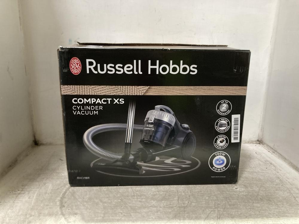 Lot 868  
            Chesterfield SR45 - Parcel Delivery Only 

                
RUSSELL HOBBS COMPACT XS CYLINDER VACUUM CLEANER (LOCATION: D3)