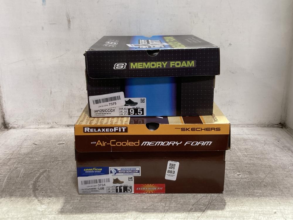 Lot 883  
            Chesterfield SR45 - Parcel Delivery Only 

                
SKETCHERS MEMORY FOAM AFTER BURN UK SIZE 8.5 TO INCLUDE SKETCHERS RELAXED FIT UK ...