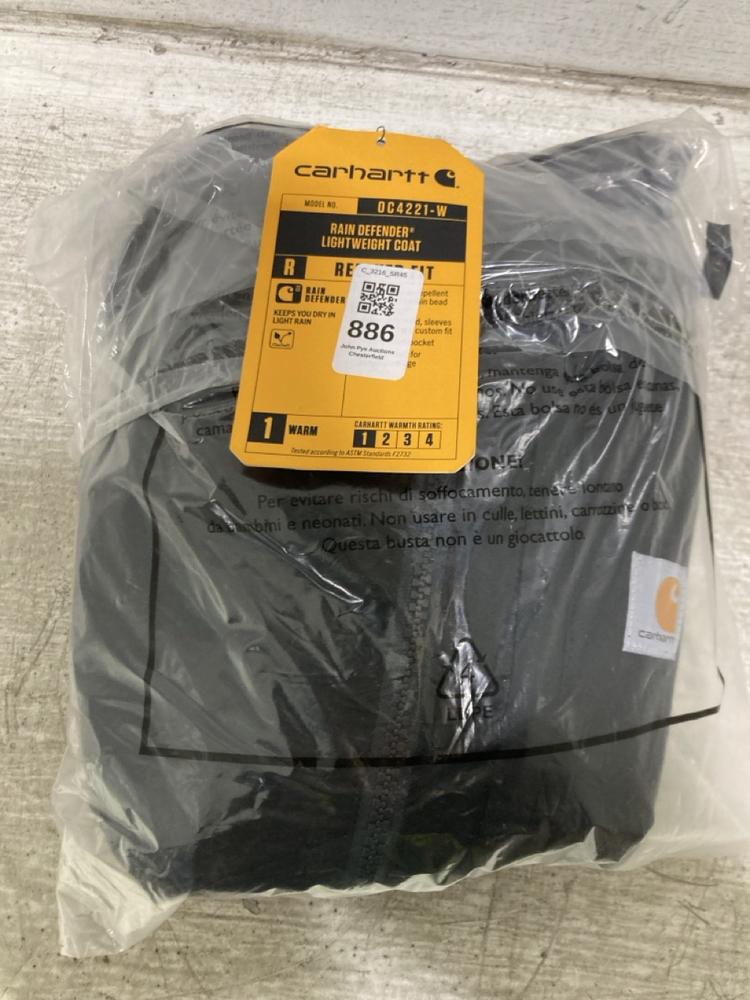 Lot 886  
            Chesterfield SR45 - Parcel Delivery Only 

                
CARHARTT RAIN DEFENDER LIHGHTWEIGHT COAT UK SIZE XS (LOCATION: D4)